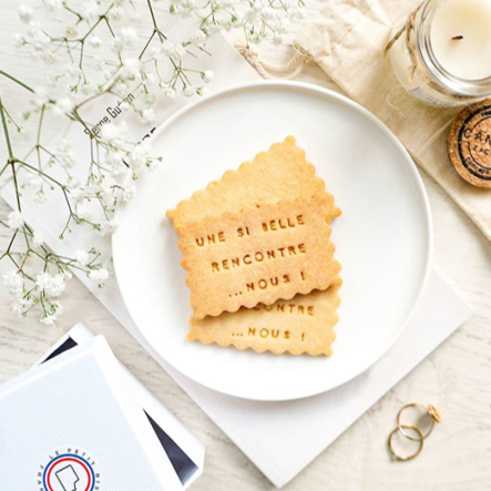 biscuits personnalisés pour célébrer notre amour